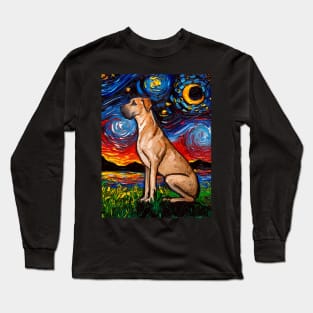 Fawn Great Dane Night Long Sleeve T-Shirt